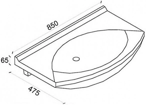 Раковина Dreja Лагуна 85 белый 00175448