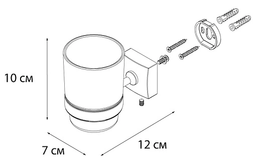 Стакан Fixsen Kvadro хром FX-61306 Стакан Fixsen Kvadro хром FX-61306