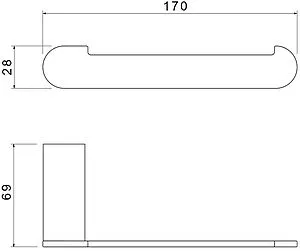 Держатель туалетной бумаги Aquatek Лира чёрный матовый AQ4408MB, 2