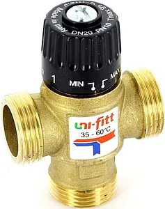 Трехходовой термостатический смесительный клапан 1&quot; +35...+60°С Kvs 2.5 Uni-Fitt 351G3540, 1