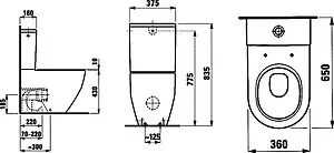 Унитаз-компакт Laufen Pro Rimless белый 8.2595.2.000.000.1+8.2995.0.000.278.1 Унитаз-компакт Laufen Pro Rimless белый 8.2595.2.000.000.1+8.2995.0.000.278.1, 2
