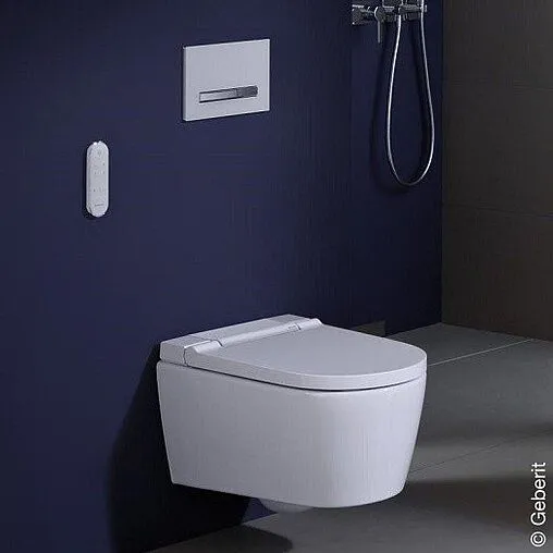 Умный унитаз-биде подвесной безободковый Geberit AquaClean Sela белый 146.224.11.1