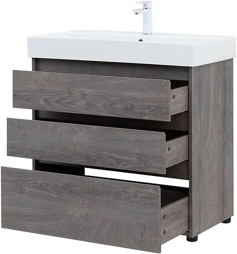 Тумба под умывальник напольная Aquanet Nova Lite 85 дуб рошелье 00302476