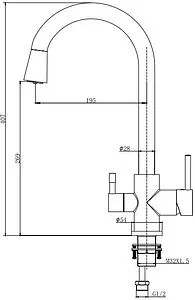Смеситель для кухни с подключением к фильтру Aquatek хром AQ1085CR Смеситель для кухни с подключением к фильтру Aquatek хром AQ1085CR, 2