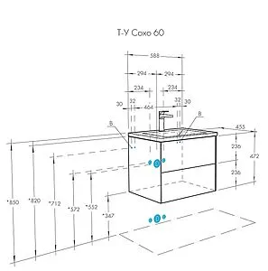 Тумба-умывальник подвесная Aquaton Сохо 60 белый глянец 1A2580K2AJ010 Тумба-умывальник подвесная Aquaton Сохо 60 белый глянец 1A2580K2AJ010, 2