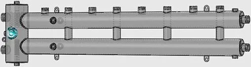 Распределительный коллектор 5 контуров с гидрострелкой 1¼&quot;н x 1&quot;н Север-R-М4+1 1945089