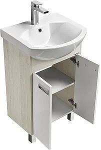 Тумба-умывальник напольная Aquaton Бекка PRO 50 белый/дуб соммерсет 1A2108K1BAC20, 4