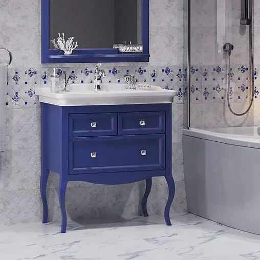 Тумба-умывальник напольный Opadiris Валери 85 сапфир 00-00006802+4640021065891