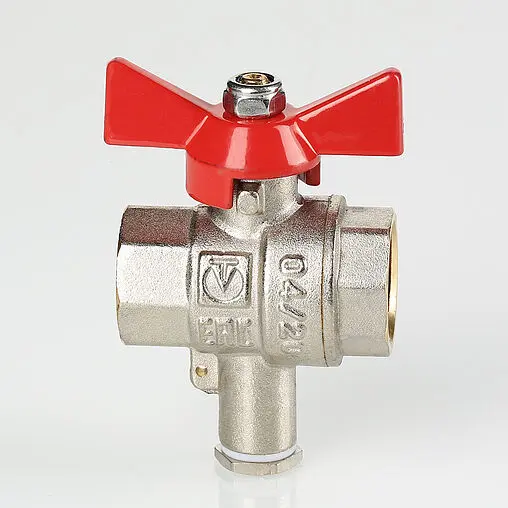 Кран шаровый для подключения датчика температуры ½&quot;в x ½&quot;в Valtec VT.247.N.04