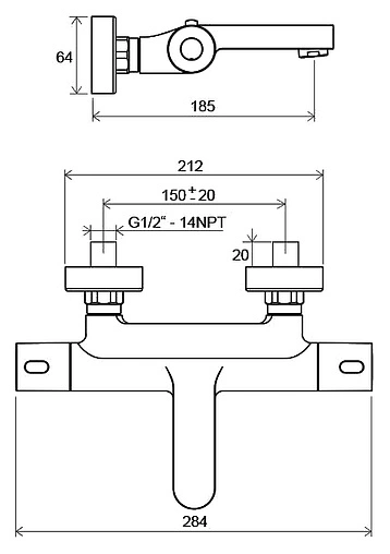 Термостат для ванны Ravak Termo хром X070097
