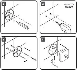Крючок двойной Am.Pm Gem чёрный матовый A9035622 Крючок двойной Am.Pm Gem чёрный матовый A9035622, 3