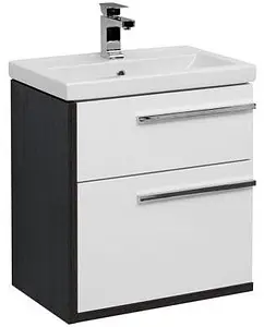 Тумба-умывальник Aquanet Фостер 60 белый/эвкалипт мистери 00202063+00187812 Тумба-умывальник Aquanet Фостер 60 белый/эвкалипт мистери 00202063+00187812, 1