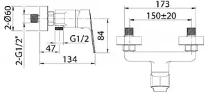 Смеситель для душа Milardo Helic хром HELSB00M03WA Смеситель для душа Milardo Helic хром HELSB00M03WA, 2