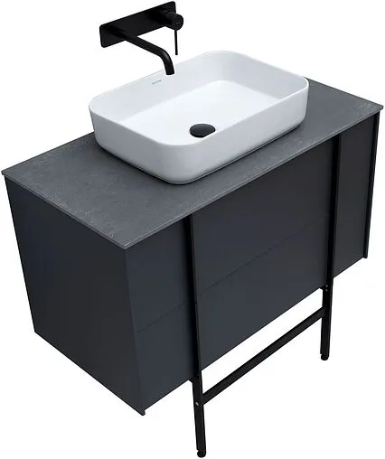 Тумба-умывальник подвесная Allen Brau Reality 90 антрацит 1.32006.AM+