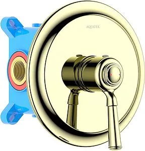 Смеситель для душа скрытого монтажа Aquatek Классик золото AQ1566PG Смеситель для душа скрытого монтажа Aquatek Классик золото AQ1566PG, 1