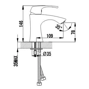 Смеситель для раковины SMARTsant Прайм хром SM113506AA Смеситель для раковины SMARTsant Прайм хром SM113506AA, 2