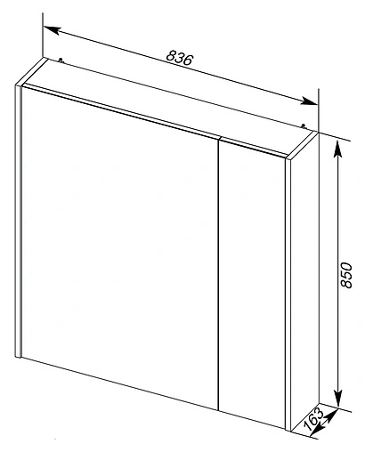 Шкаф-зеркало Aquanet Франка 85 L белый 00183045