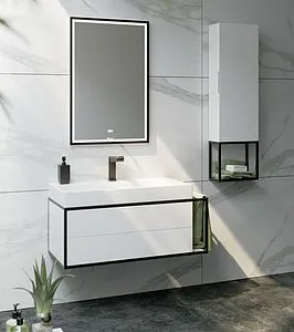 Тумба под умывальник подвесная Clarberg Logic T10/L белый LOG0110L Тумба под умывальник подвесная Clarberg Logic T10/L белый LOG0110L, 4