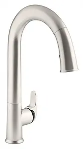 Смеситель для кухни с выдвижным изливом Jacob Delafon Sensate нержавеющая сталь E72218-B7-VS, 1