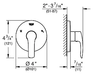Вентиль переключающий на 3 потребителя Grohe Eurosmart хром 19972002 Вентиль переключающий на 3 потребителя Grohe Eurosmart хром 19972002, 2