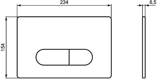 Клавиша смыва для унитаза Ideal Standard Oleas P1 R0116JG хром матовый
