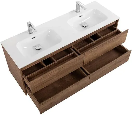 Тумба-умывальник подвесная BelBagno KRAFT 140 Rovere Tabacco KRAFT-1400-4C-SO-2-RT+BB1400-2-ETL