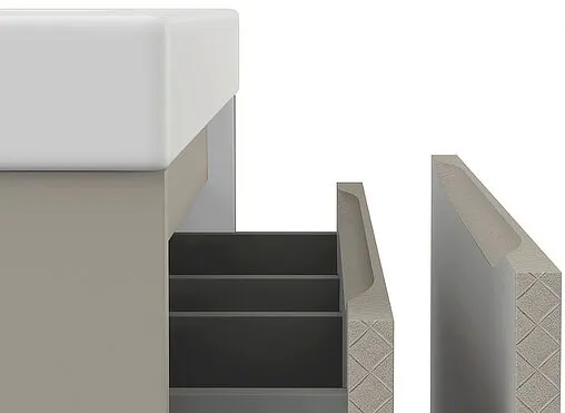 Тумба под умывальник подвесная Cersanit Grande 80 бежевый 64310