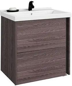 Тумба-умывальник подвесная Aquaton Стоун 60 грецкий орех 1A2314K1SXC80 Тумба-умывальник подвесная Aquaton Стоун 60 грецкий орех 1A2314K1SXC80, 1