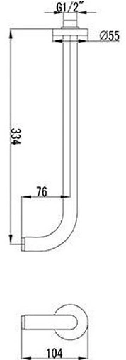 Держатель верхнего душа на стену SMARTsant Прайм хром SM9E