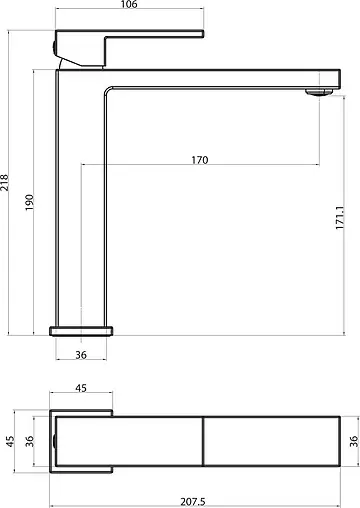 Смеситель для раковины BelBagno Magna хром MAG-LMC-CRM
