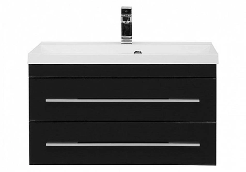 Тумба под умывальник подвесная Aquanet Верона 75 чёрный 00180174