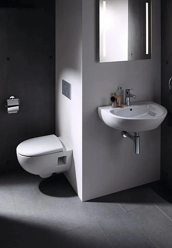 Комплект 5 в 1 Geberit Renova Rimfree 500.103.DW.R с кнопкой Delta 51 115.105.DW.1 черный глянцевый Комплект 5 в 1 Geberit Renova Rimfree 500.103.DW.R с кнопкой Delta 51 115.105.DW.1 черный глянцевый