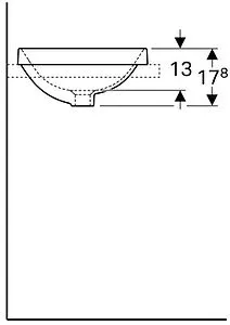 Раковина Geberit VariForm 40 белый 500.702.01.2 Раковина Geberit VariForm 40 белый 500.702.01.2, 4