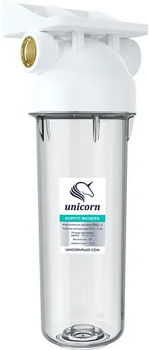 Корпус фильтра ½&quot;в x ½&quot;в Slim Line 10&quot; Unicorn KSBP ½