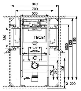 Инсталляция для подвесного унитаза TECEprofil 9300009 Инсталляция для подвесного унитаза TECEprofil 9300009, 2