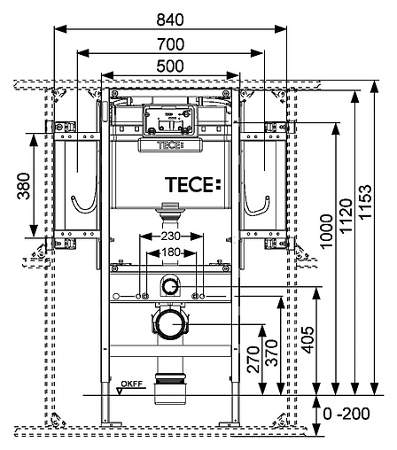 Инсталляция для подвесного унитаза TECEprofil 9300009