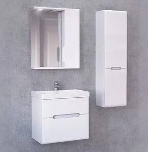 Шкаф-зеркало Jorno Moduo Slim 50 белый Mod.03.50/W, 5