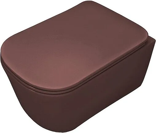 Унитаз подвесной безободковый Kerasan Tribeca Borgogna matt 511475