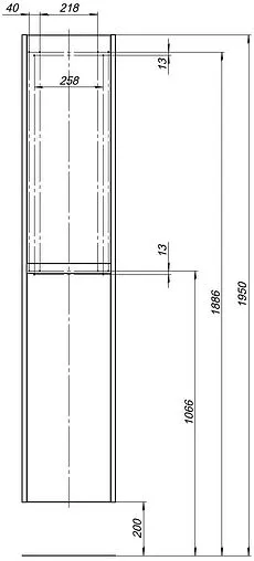 Шкаф-пенал Aquanet Nova Lite 35 дуб рошелье 00242265