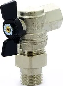 Кран шаровый с американкой угловой ¾&quot;в x ¾&quot;н Bugatti Oregon 05940005, 5