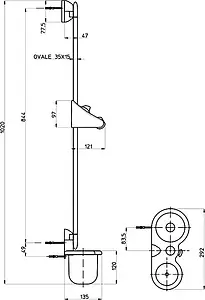 Душевая стойка Bossini Ermes хром D88001.030 Душевая стойка Bossini Ermes хром D88001.030, 2