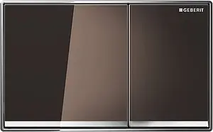Клавиша смыва для унитаза Geberit Omega 60 115.081.SQ.1 стекло/умбра, рамка/хром глянцевый Клавиша смыва для унитаза Geberit Omega 60 115.081.SQ.1 стекло/умбра, рамка/хром глянцевый, 1