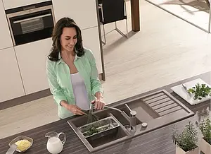 Смеситель для кухни с выдвижным изливом Blanco Tivo-s серый беж 517619 Смеситель для кухни с выдвижным изливом Blanco Tivo-s серый беж 517619, 5