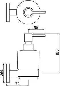 Дозатор для жидкого мыла Jaquar Continental хром/белый ACN-CHR-1135N, 2