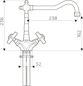 Смеситель для кухни Omoikiri Tokigawa C хром 4994256 Смеситель для кухни Omoikiri Tokigawa C хром 4994256, 2