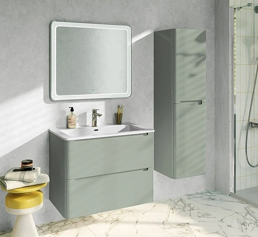 Тумба-умывальник подвесная IDDIS Edifice 80 фисташково-серый EDI80G0i95+0108000i28