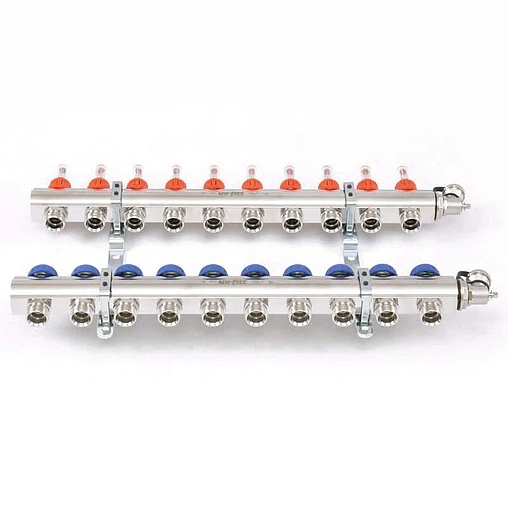 Группа коллекторная с расходомерами 10 отводов 1&quot;в/в x ¾&quot;ек Uni-fitt 440E4310