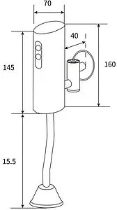 Автоматический кран для писсуара beWash Photocell хром глянцевый BWAM0UT311, 2