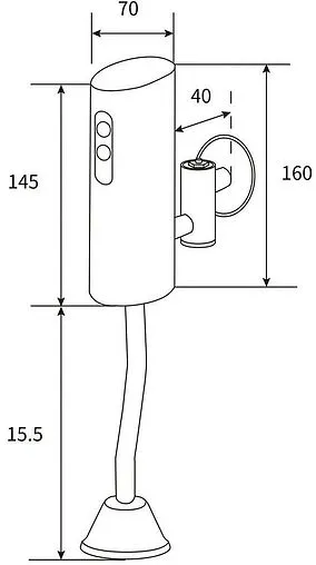 Автоматический кран для писсуара beWash Photocell хром глянцевый BWAM0UT311