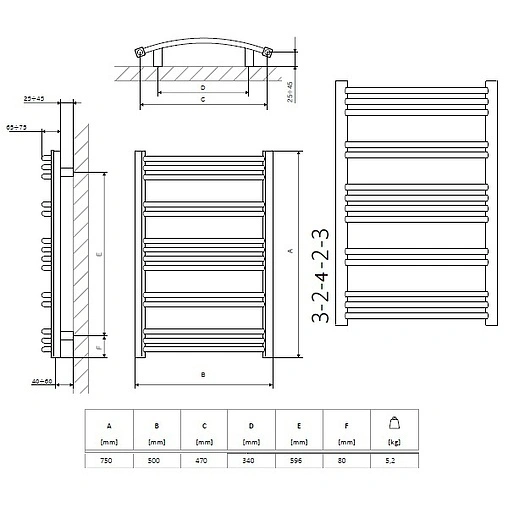 Полотенцесушитель электрический лесенка Terma Jade-M 753x500 хром WLJAM075050 KCROE1Е8